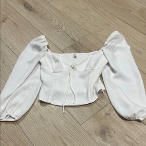 Aritzia Cream Puff Sleeve Blouse